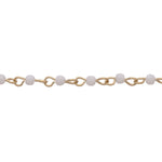 Ladies Pearl Small Link Bead Bracelet