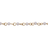 Ladies Pearl Small Link Bead Bracelet