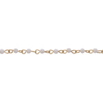 Ladies Pearl Small Link Bead Bracelet