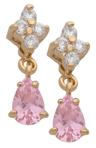 Cubic Zirconia Pink Ice Earrings