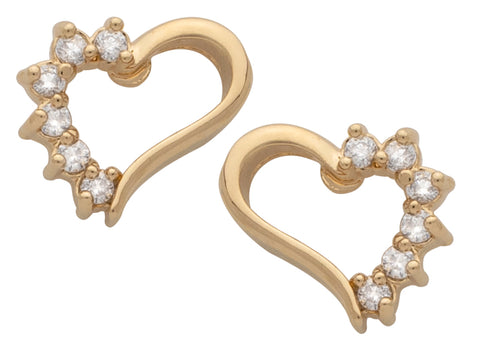 Cubic Zirconia Hearts Earrings