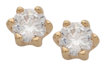 Cubic Zirconia Round Earrings