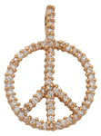 Cubic Zirconia Peace Diamond Pendant