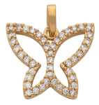 Cubic Zirconia Butterfly Diamond Pendant