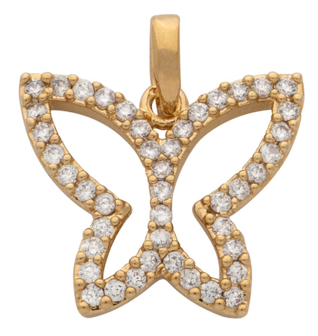 Cubic Zirconia Butterfly Diamond Pendant