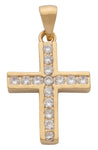 Cubic Zirconia Small Cross Pendant