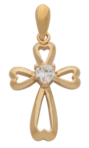 Cubic Zirconia Cross Pendant