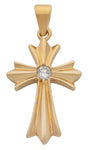 Cubic Zirconia Cross Pendant