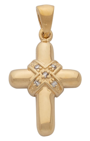 Cubic Zirconia Small Cross Pendant