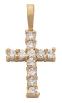 Cubic Zirconia Small Cross Pendant