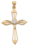 Cubic Zirconia Cross Pendant