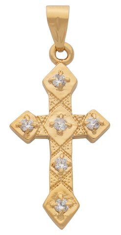 Cubic Zirconia Cross Pendant