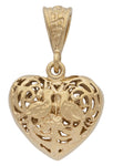 Filagree Heart with Birds Pendant