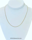 Diamond Cut Link Chain