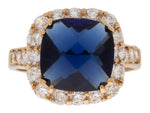 Ladies Cubic Zirconia / Sapphire Ring