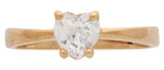 Ladies Cubic Zirconia Single Small Heart Ring