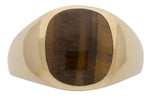 Mens Brown Square Center Stone Ring