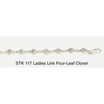 Ladies Four Leaf Clover Link Bracelet