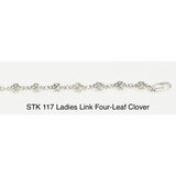 Ladies Four Leaf Clover Link Bracelet