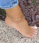 Ladies Dangling Teardrop Anklet