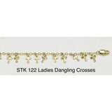 Ladies Dangling Crosses Bracelet