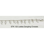 Ladies Dangling Crosses Bracelet