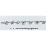 Ladies Dangling Hearts Bracelet