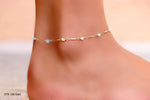 Ladies Pastel Square Bead Anklet