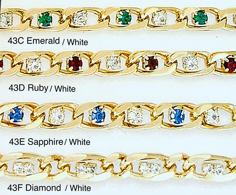 Ladies Jewel Bracelets (Emerald * Ruby * Sapphire * Diamond)