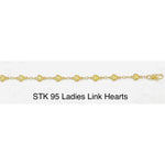 Ladies Heart Link Bracelet