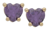 Heart Birthstone Earrings