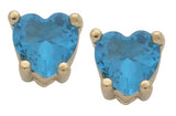 Heart Birthstone Earrings