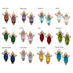 Oval Birthstone Earrings